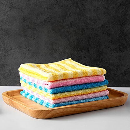 Microfiber Cleaning Cloth,5PK,11.8"x11.8",Highly Absorbent Ultra Soft Kitchen Dish Towels,Streak-Free Reusable Lint-Free Cleaning Towels,Cleaning Rags for Window Car Home Kitchen - color: B-colorful