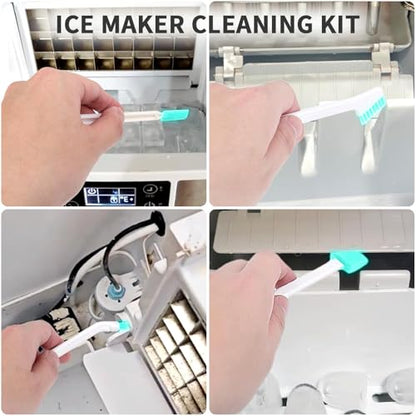 16 Pcs Ice Maker Machine Cleaning Brush Set Tools for Housekeeping, Humidifier Cleaning Brush, 2 Pcs 55 in Pipe Brushes Nylon Bristles with 12 Professional Crevice Clean Brushes for Household