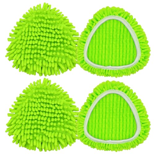 4 Pack Mop Replacement Heads Compatible with Ocedar EasyWring Spin Mop 1 Tank System Wet-Dry Chenille Mop Pad for EasyWring Mops Cloth Reusable Household Floor Cleaning and Machine Washable