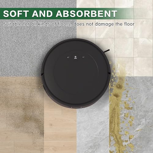 6 Pack Mop Cloth Compatible with iRobot Roomba Combo Essential Y0140 Y0110 Y0540 Q0520, 105X/105/104 Combo Robot Vacuum Cleaner, Microfiber Washable Mop Pad Replacement Accessories Parts - size: 105/104/Y0112 Mop Pads 6 Pack