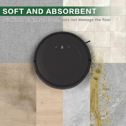 6 Pack Mop Cloth Compatible with iRobot Roomba Combo Essential Y0140 Y0110 Y0540 Q0520, 105X/105/104 Combo Robot Vacuum Cleaner, Microfiber Washable Mop Pad Replacement Accessories Parts - size: 105/104/Y0112 Mop Pads 6 Pack