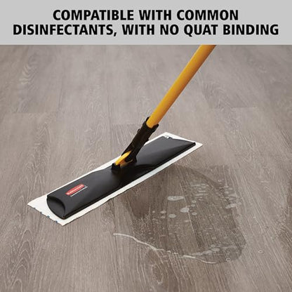 Rubbermaid HYGEN Disposable Microfiber Pad 18 Quick Connect Mop System 50 Count (Pack of 3) with Scrubbing Stripes for Multi-Surface Dry & Wet Cleaning - style: Dispoable Microfiber - 150ct