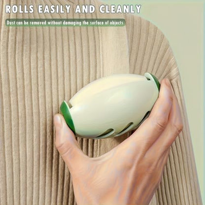 Manual Plush Roller a Reusable and Washable Pet Hair Remover with Durable Plastic Handle Powerful Dust Removal Function Battery Free for Home Use White - color: White