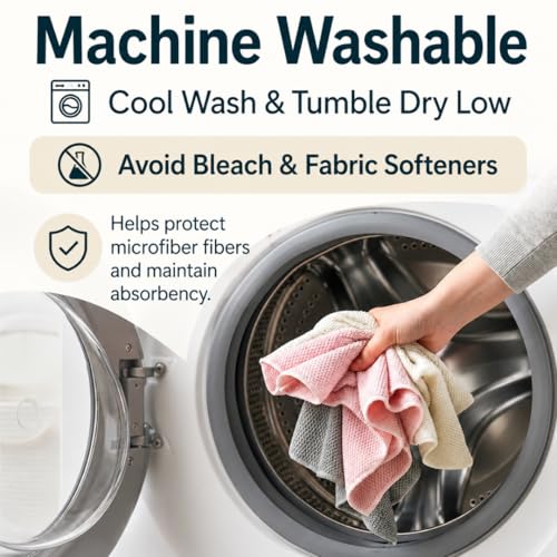 Solyra Non-Toxic Microfiber Cleaning Cloths, 6 Pack, 12 x 12 in | OEKO-TEX Certified, Safe for Family & Pets, Lint-Free, Absorbent Kitchen Rags for Counters