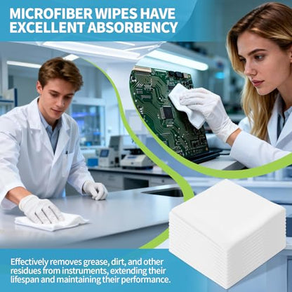 Creatyi 9"x9" 180 PCS Lint Free Cloth Cleanroom Wipers 100% Polyester Lint-Free Wipes Laser Sealed Edge Ultra-Fine Soft and Comfortable no Lint Rags (9"x9")