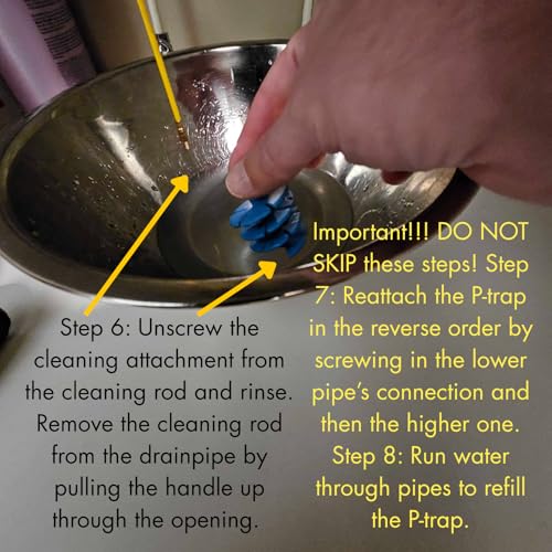 Drain Cleaining Tool for Sinks - Sink Drain Cleaner Helps Clear Clogs, Hair, Buildup, Sludge, Gunk - Better, Safer, Cleaner Unclogger than Chemicals, Liquids, Bladders, Barbed Tools, and Snakes
