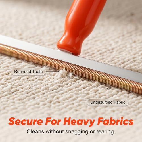 Carpet Rake for Pet Hair Removal, Dog and Cat Hair Remover Tool, Handled Fur Remover Rake for Carpets, Rugs, Mats, Couch, Car Interiors (1)