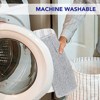 Microfiber Cleaning Pads: 10 Pack 13" X 4.9" Washable for Floor Cleaning Compatible with Tethys & Most 13 Inch Flat Mops - Replacement for Mop Bucket Set - color: 10 Packs - 5 Scrubby 5 Soft
