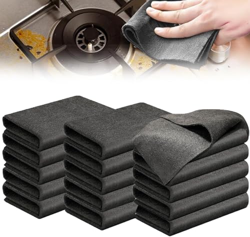 Multifunctional Magic Cloth, Reusable Thickened Magical Cleaning Cloth, Streak Free Magical Microfiber Cleaning Cloth, Suitable for Glass,Window, Kitchen, Cars (15PC) - color: 15pc