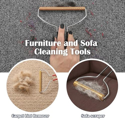 2 Pack Carpet Rake Scraper Gen Pet Hair Remover Tool Portable Reusable for Couch, Carpets, Cat Trees, Car Mats, Furniture, Clothes, Pet Houses, Dog & Cat Lint Shaver Cleaner Brush Fur Removal Tool
