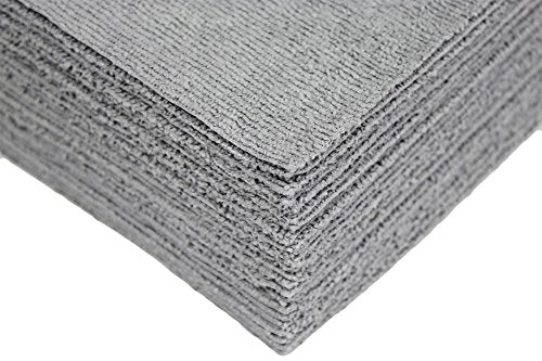 Ultra-Cut Absorbent Microfiber Towels, Silver-Embedded, Lint & Scratch-Free, for Home, Lab, & Dairy Industry Use, 12x12 Inches 25-Pack