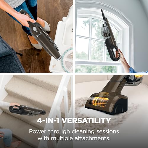Shark UltraCyclone™ Pet Pro Plus Cordless Handheld Vacuum, Powerful Suction, Portable Vacuum for Car & Home, Pet Power Brush, Crevice Tool, Scrubbing Brush, XL Dust Cup, Brown, CH951BR1 - style: UltraCyclone Pet Pro Plus - Brown