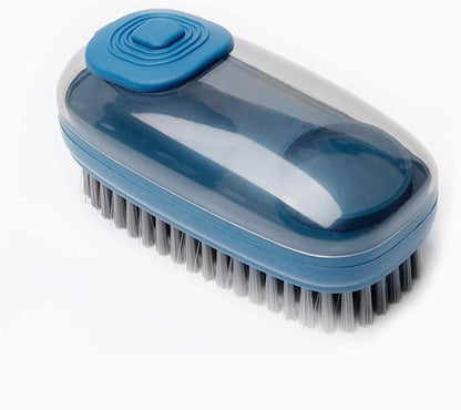 Brush with Soap Dispenser, Good Srubber Cleaner for Dish Sink Pan Pot Washing and Cleaning, Bathroom, Kitchen, Soft Laundry Clothes and Shoes Scrubbing Brush(Green) (Blue) - color: Blue