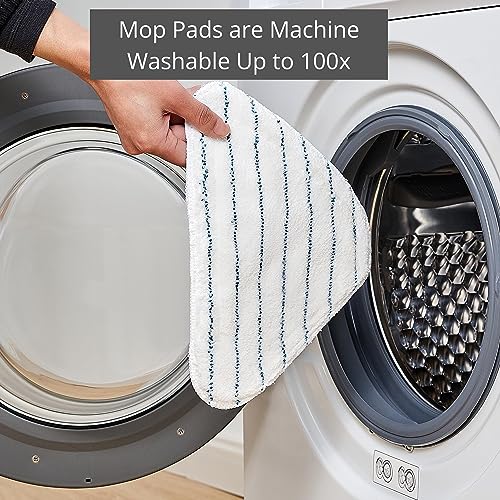 True & Tidy Multi-Surface Steam Mop with Machine Washable Microfiber Pads, Carpet Glider, Water Cup, Compatible with Most Floor Types, 1300watts (Steam Mop, Gray)
