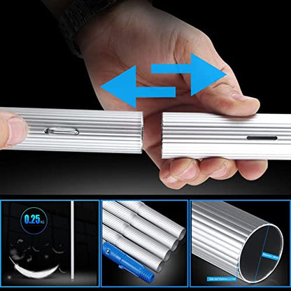 5-12m Window Cleaning Pole,Window Cleaning Brush Equipment, Window Cleaner Kit, Water/Hose Fed Pole, Cleaning Photovoltaic and Solar Panels 9m/30ft Rod 50cm Brush Head - color: 9m/30ft Rod, size: 50cm Brush Head