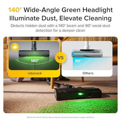 roborock H60 Ultra Cordless Stick Vacuum Cleaners, Upgraded 210AW Suction Stick Vacuum with 90-Min Runtime, 90° Bendable Tube, LED Dust Detection, Vacuum Cleaner for Carpets, Hard Floors & Pet Hair - size: H60 Ultra