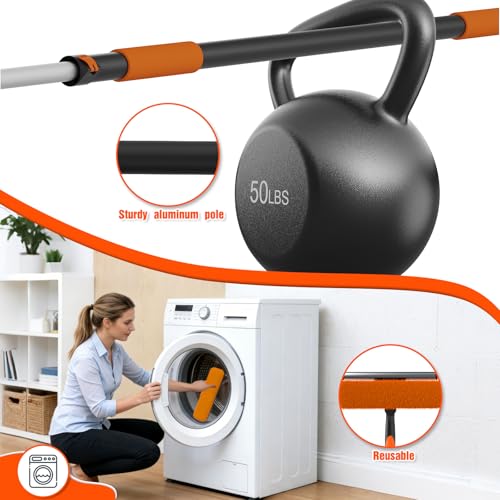 Window Squeegee Kit with Extension Pole, 2-in-1 Professional Washer for High Windows, 3-12FT Adjustable Reach, Rotatable Head for Indoor & Outdoor Use, Streak-Free Cleaning Tool for Home