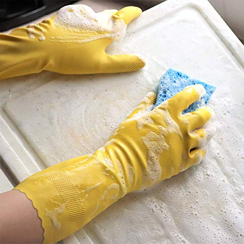 Playtex HandSaver Reuseable Rubber Cleaning Gloves (Small, 3 Pairs), Everyday Protection Reusable Household Gloves - size: Small (Pack of 3)
