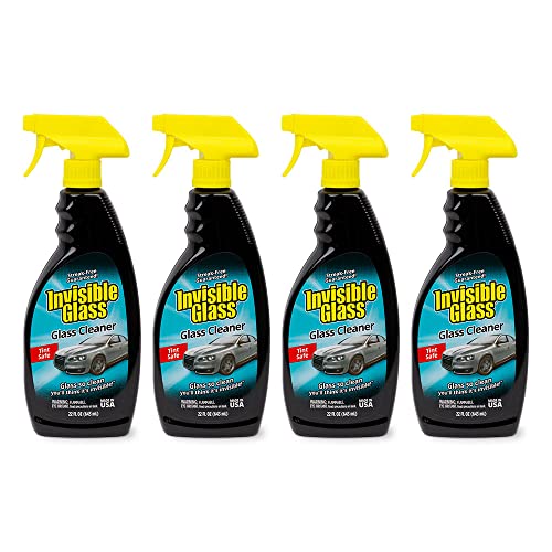 Invisible Glass 92164-4PK Premium Glass Cleaner Spray for Car Windshields and Windows, Automotive and Home Window Cleaner, Streak-Free, Ammonia-Free, Tint-Safe – 22 fl oz (Pack of 4) - size: 22 Fl Oz (Pack of 4)