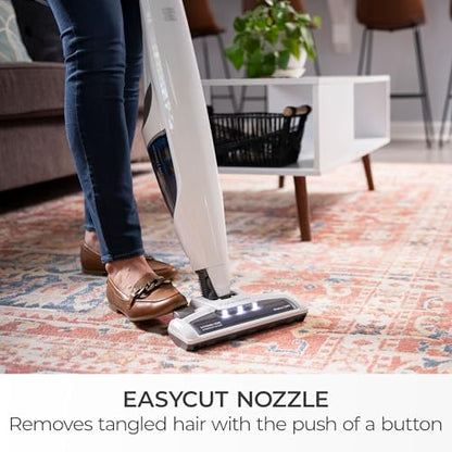 Kenmore DS1030 Cordless Stick Vacuum Lightweight Cleaner 2-Speed Power Suction LED Headlight 2-in-1 Handheld for Hardwood Floor, Carpet & Pet Hair, White - style: White