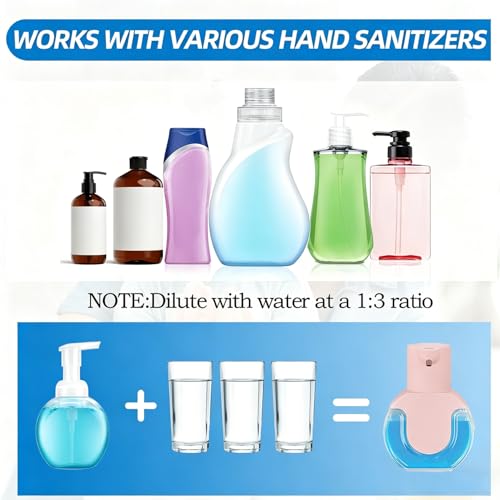 Automatic Soap Dispenser Touchless,Rechargeable Foaming Soap Dispenser,15oz/420ml Smart Hand Soap Dispensers,4-Level Adjustable,Wall Mount for Bathroom Kitchen Dish Soap,Hands-Free (Pink) - color: Pink, style: Foam