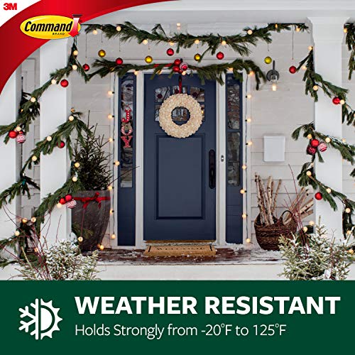 Command Hooks, Black, 3 lb Capacity | Outdoor | Water-Resistant Strips | 2-Hooks 4-Strips | Damage-Free - size: Medium (Pack of 2), style: Outdoor Hooks