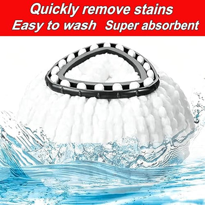 10 PCS Spin Mop Replacement Head,100% Microfiber Mop Heads Replacements Compatible with Cedar Easywring 1-Tank System, 360 Degree Round Mop Refills for Easy House Cleaning Floor Mopping - size: 10PCS