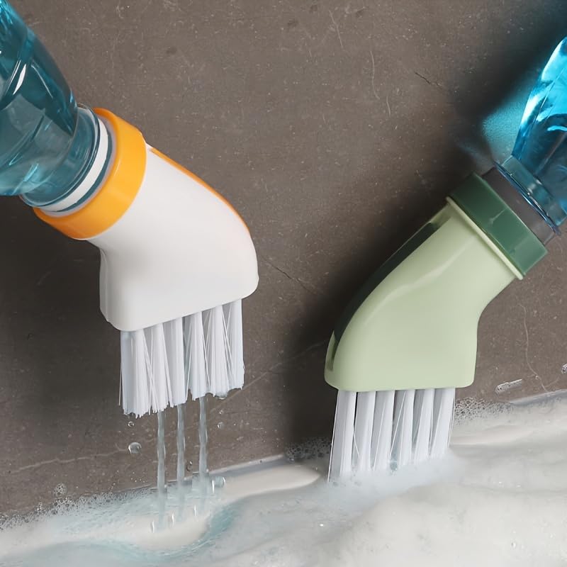2pcs Hard-to-Reach Gap Brush, Wet and Dry Use, Can Be Attached to a Mineral Water Bottle, Multi-Scene & Multi-Functional Cleaning Brush for Home Use (2pcs Orange) - color: 2pcs Orange