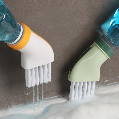 2pcs Hard-to-Reach Gap Brush, Wet and Dry Use, Can Be Attached to a Mineral Water Bottle, Multi-Scene & Multi-Functional Cleaning Brush for Home Use (2pcs Green) - color: 2pcs Green