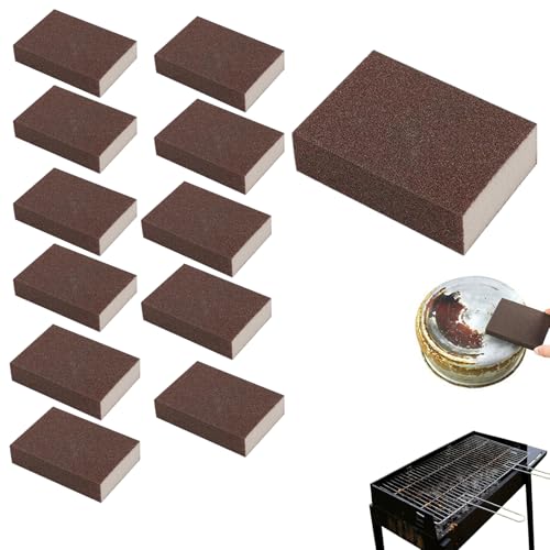 Magic Emery Cleaning Sponge, Nano Carborundum Sponge, Stainless Steel Sinks and Kitchen Utensils, Essential Kitchen Cleaning Tool (12Pcs) - color: 12pcs