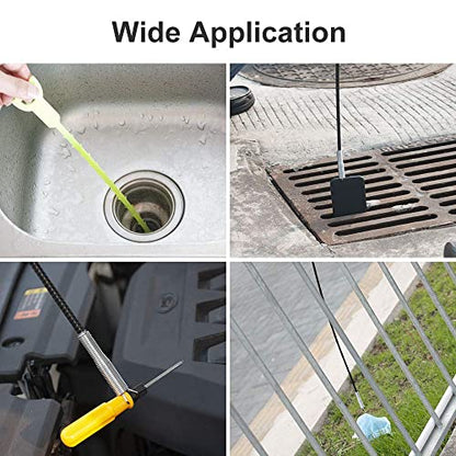 DR.PEN Flexible Grabber Claw Pick Up Reacher Tool (Drain Clog Remove Tool), With 4 Claws Bendable Hose Pickup Reaching Assist Tool for Litter Pick, Home and Kitchen Sink, Drains, Toilet (35.4 inch) - style: 35.4inch