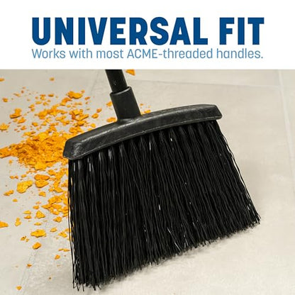 Carlisle FoodService Products Duo-Sweep Plastic Small Debris Broom with Handle, 48 Inches, Black, (Pack of 12) - color: Black, size: Pack of 12, 48 Inches