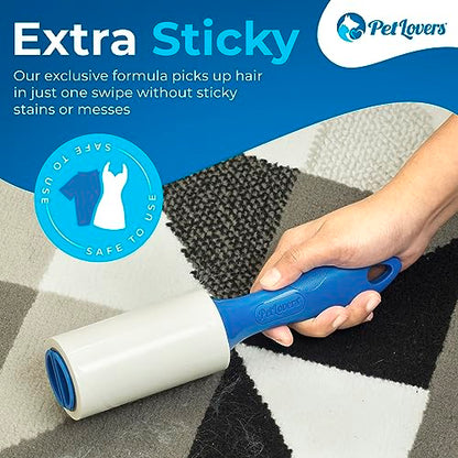 PetLovers Extra Sticky Lint Roller Mega Value Set 720 Sheets for Pet Hair Removal and Clothes, Dog and Cat Lint Remover, 8 Pack - size: 8 Pack