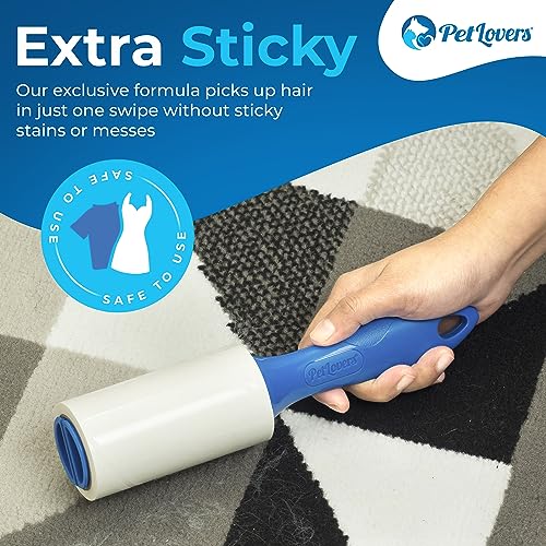 PetLovers Extra Sticky Lint Roller Mega Value Set 1000 Sheets for Pet Hair Removal, Dog and Cat Lint Remover 10 Pack - size: 10 Pack Lint Roller