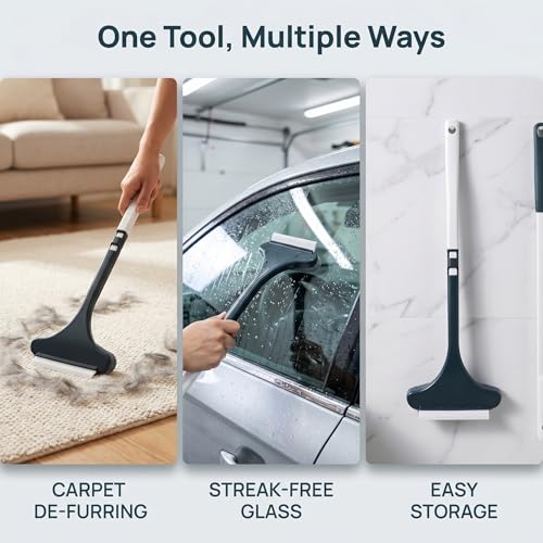 2Pack Window Cleaning Brush Screens and Glass Wet and Dry 2 in 1 Versatile Tool White-Green - color: White-green