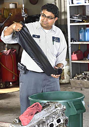 Aluf Plastics 26 Gallon For Slim Jim 1.25 MIL (eq) Black Heavy Duty Trash Bags - 29 inch X 44 inch - 1 Count (Pack of 200) - For Construction, Industrial, Outdoor, & Commercial - style: 26 Gal, 1.25 Mil Equiv, 200 Count