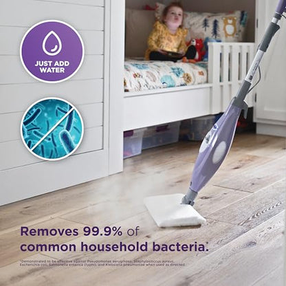 Shark Steam Pocket Mop with 2 Washable Double-sided Pads, Steam Sanitization, Swivel Steering, Lightweight, Steam Cleaner for Sealed Hard Floors, Hardwood, Marble, Tile, Purple, S3501 - style: Steam Pocket Essentials