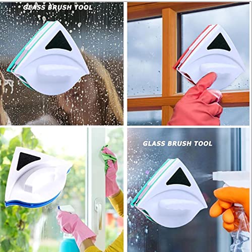 Magnetic Window Cleaner, Glass Cleaning Tools, Double Side Magnetic Wash Window Wiper Household Brush Cleaner Tool for Glazed - color: 15~24mm