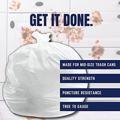 Plasticplace 20-30 Gallon Trash Bags │ 0.7 Mil │ White Garbage Can Liners │ 30" x 36" (200 Count) - size: 1 Count (Pack of 200)