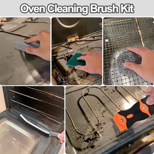 XANGNIER Heavy Duty Oven Cleaner Brush Sets,Oven Cleaning Kits Tools Accessories