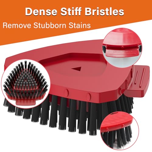Fatmass Upgraded Spin Mop Replace Scrub Mop Brush Compatible with O Cedar 2 Tank RinseClean, Great for Kitchen, Deck, Bathroom and Shower Floor Scrubber (1 Pack) - size: Small (Red 1 Pack)