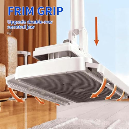 2026 Upgraded Hands Free Multi Purpose Flat Mop, Hands Free Flat Mop, One-Button Cloth Grip, 360° Rotating Reusable Lazy Mops for Floor Wall & Bathroom, Wet & Dry Use (1Mop+4Face Towel) - color: 1mop+4face Towel
