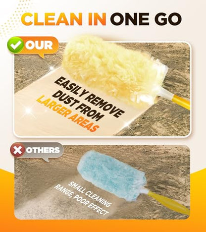 30 Count Heavy Duty Duster Refills for Swiffer, Multisurface 360° Larger Size Dusters with 4X Microfibers, Unscented Disposable Dusters for Cleaning Home, Blinds, Fans, Corners (Only Duster) - size: 30 Count