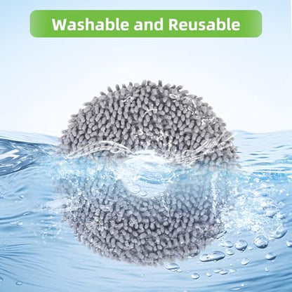 VIEWALL 8 Pack Mop Pad for iRobot Roomba Plus 505X/505/507 Combo, Plus 405 | G181/G185 Combo, Plus 4020 Combo Robot Vacuum Cleaner, Microfiber Washable Mop Cloth Replacement Parts Accessories - size: 400/500 Mop Pads 8 Pack