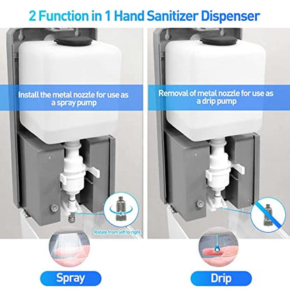 Automatic Hand Sanitizer Dispenser, Jewaytec 1000ML Wall Mounted Stainless Soap Dispenser Touchless Auto Liquid Dispenser for Office, Home, Restaurant