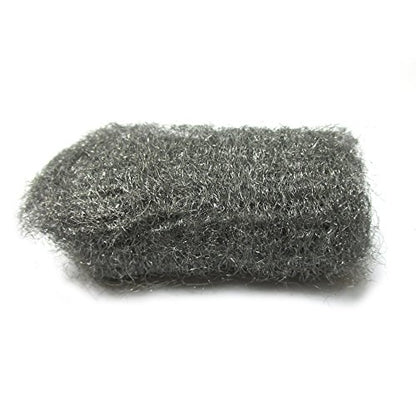 24 Pad Steel Wool 2.5"x1" Cleans Shines Kitchen Bathroom Grill Stainless Cleaner