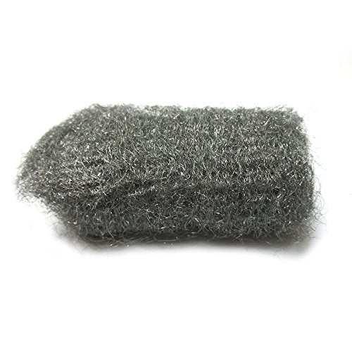 24 Pad Steel Wool 2.5"x1" Cleans Shines Kitchen Bathroom Grill Stainless Cleaner
