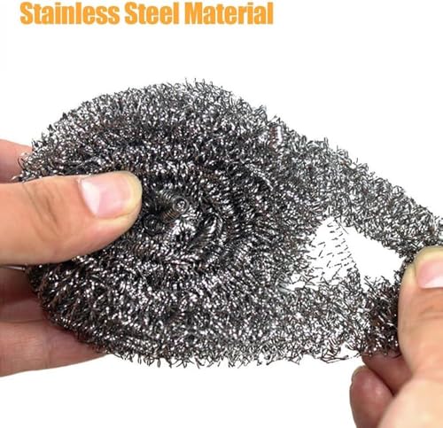 Stainless Steel Scouring Pads, 20 Pack, Heavy Duty Kitchen Scrubbers for Pots and Pans, Bathroom Cleaning