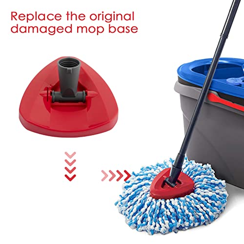 Scrubber and Mop Base Compatible with O Cedar RinseClean 2 Tank System, Spin Mop Scrub Brush Head Replacement, Hard Bristle Cleaning Brush, 1 Mop Base and 1 Scrub Brush, Not Fit EasyWring 1 Tank - size: 1pcs 2-Tank Scrubber+Base