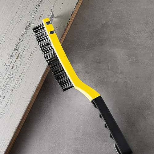 ALLWAY SB319 Soft-Grip Carbon Steel Wire Brush with Scraper - style: Carbon Steel Wire Brush with Scraper, 3 x 19